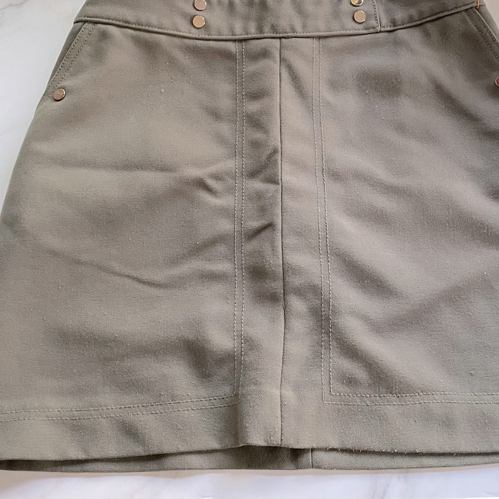 H&M forest green high waisted skirt size 8